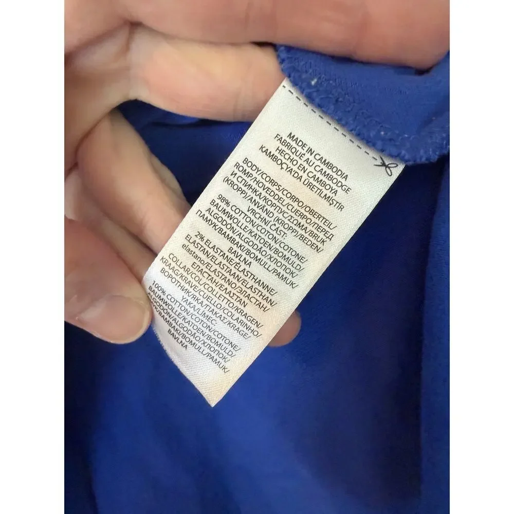 POLO RALPH LAUREN Blue Iris Cotton Sleeveless Polo Dress 3/3T
